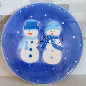 Christmas Holiday Snowman Hot Plate